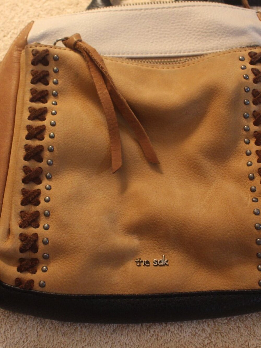 The Sak Tan & Black Convertible Shoulder Bag